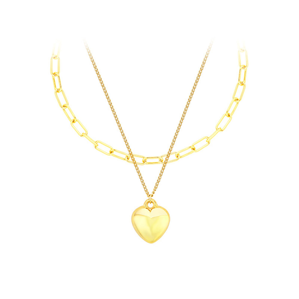 Dây Chuyền Hợp Kim Mặt Hình Trái Tim Xinh Xắn Cho Nữ