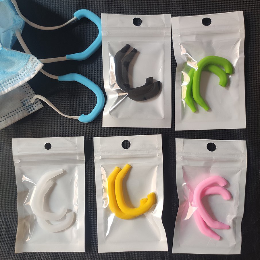 Móc đệm tai khi đeo khẩu trang/mắt kính bằng silicon mềm bảo vệ chống đau chống trượt không rơi