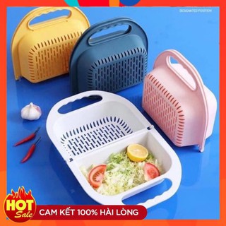 Rổ xếp gọn 2 ngăn đa năng tiện dụng