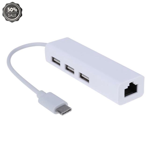 Cáp Chuyển Đổi Usb-C Usb 3.1 Type C Sang Usb Rj45 Ethernet Lan Cho Macbook Pc