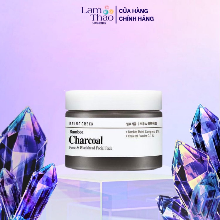Mặt Nạ Than Tre Giảm Mụn Đầu Đen, Se Khít Lỗ Chân Lông Bring Green Bamboo Charcoal Pore &amp; Blackhead Facial Pack