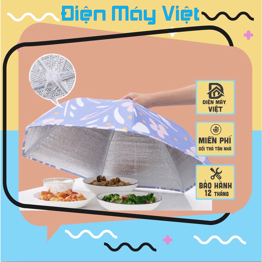 Lồng bàn giữ nhiệt thức ăn 6 cạnh gấp gọn siêu tiện lợi