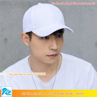 Nón kết nam màu trắng trơn cao cấp ( Hàng VNXK ) - Vải Kaki 100% Cotton