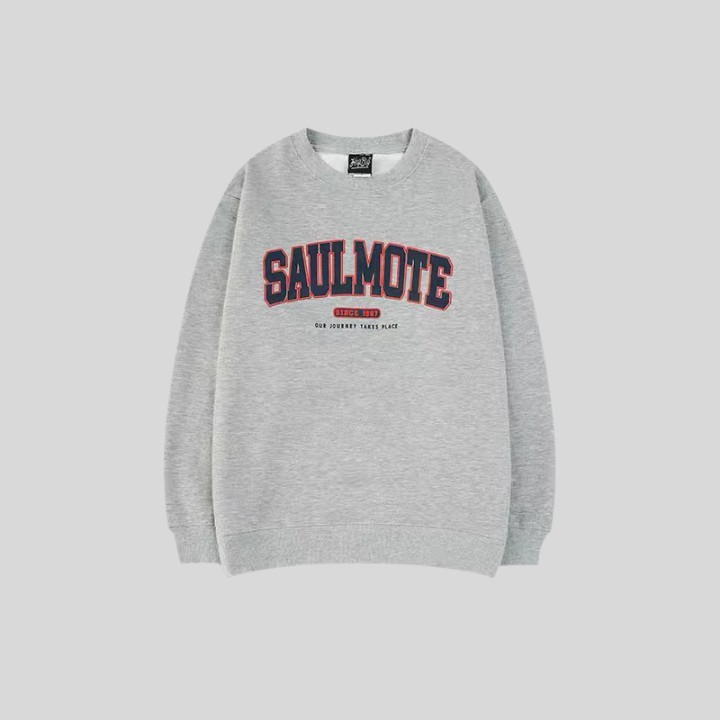 Áo sweater nữ/ Áo nỉ form rộng unisex tay bồng in chữ SAULMOTE chất nỉ ngoại siêu dày full 4 màu RÔ STORE SW16