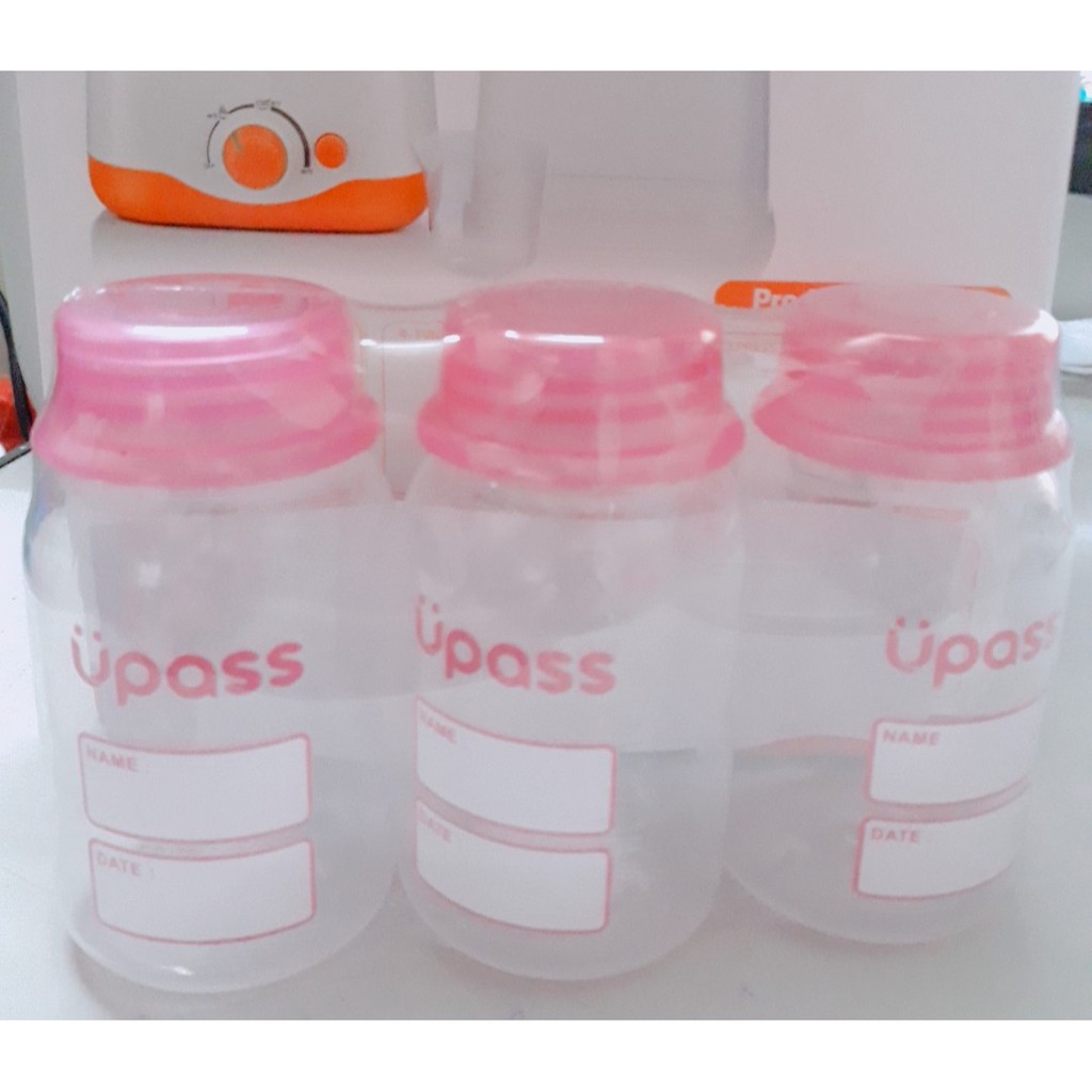 Bộ 3 bình trữ sữa Upass Thái Lan 125ml an toàn cho bé