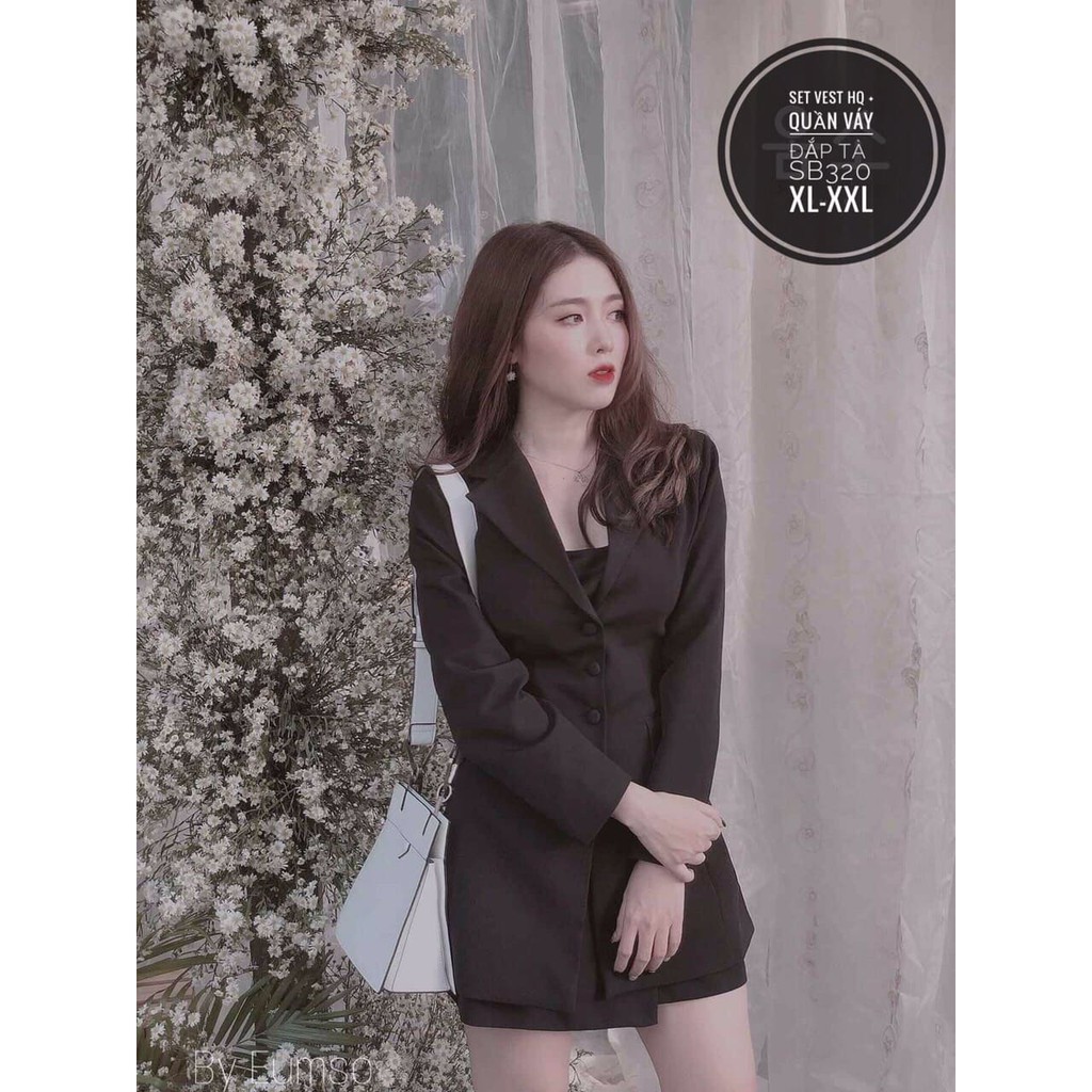Thời trang nữ bigsize 60kg-85kg. SET BLAZER + VÁY QUẦN ĐẮP TÀ. Bigsize XL(60-70kg. XXL(72-85kg). Mã SB320 | BigBuy360 - bigbuy360.vn
