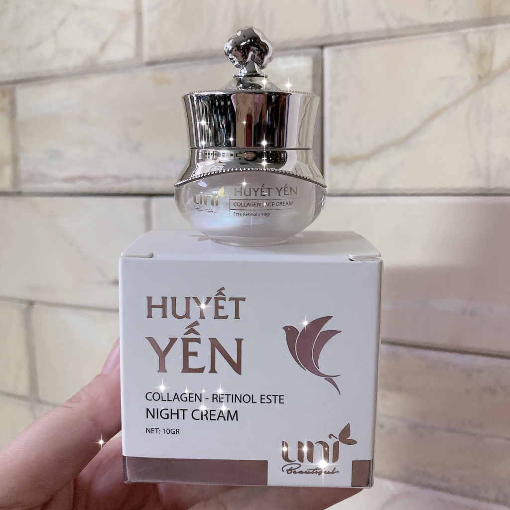 Combo kem face tài lộc và huyết yến size nhỏ cho da khô Uni Beautiful