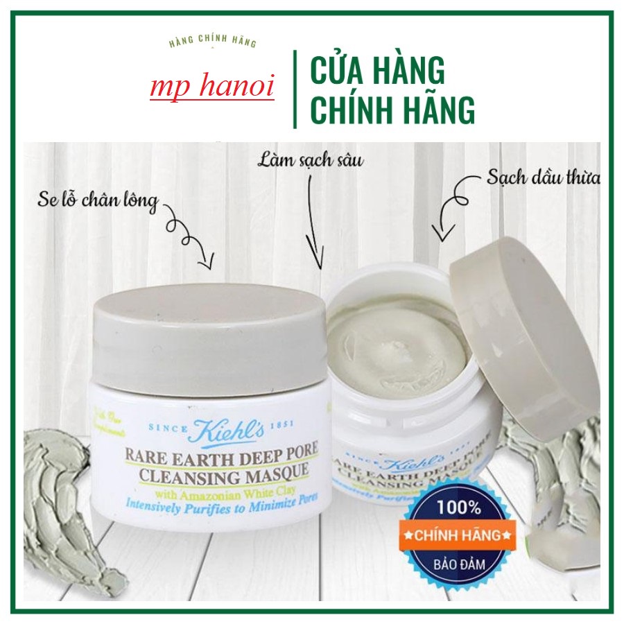 Mặt Nạ Đất Sét Kiehl s Làm Sạch Sâu Se Khít Lỗ Chân Lông - giảm mụn đầu đen