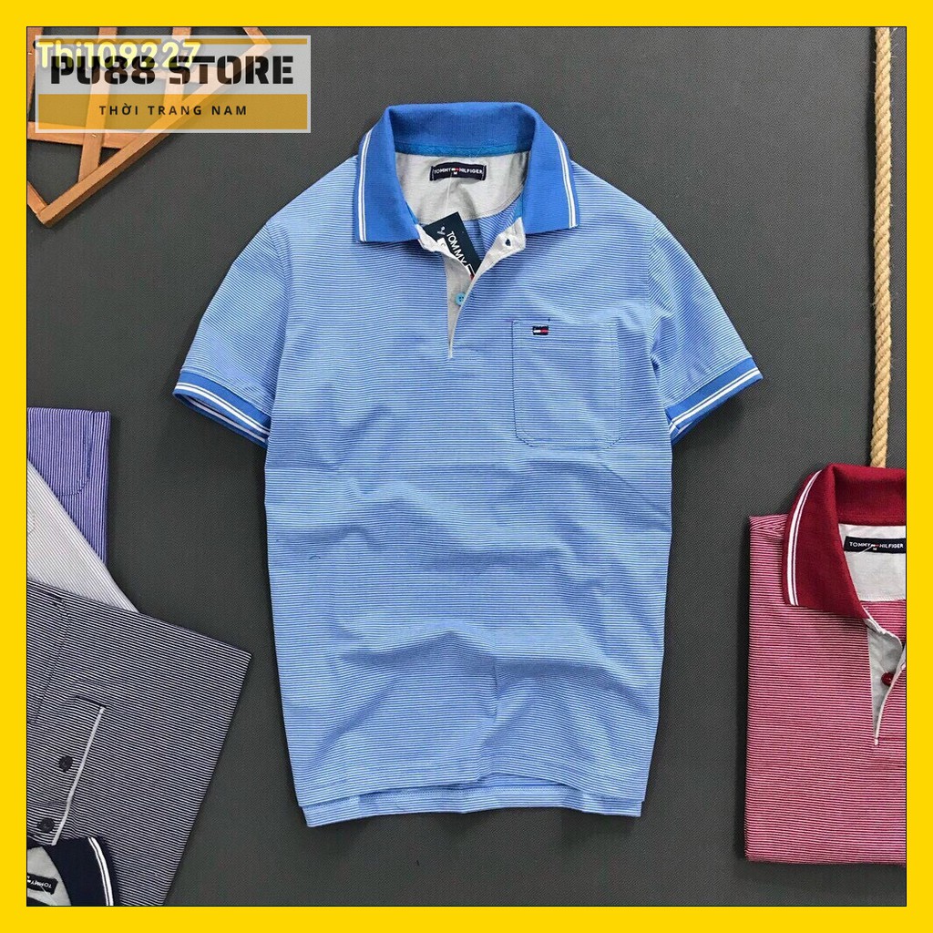 [Mã SRBACK010912 hoàn 20K xu đơn 50K] Áo Polo Nam PL05AH Áo Phông Nam Có Cổ, Sọc Ngang Cotton Cao Cấp Có Túi Thanh Lịch | BigBuy360 - bigbuy360.vn