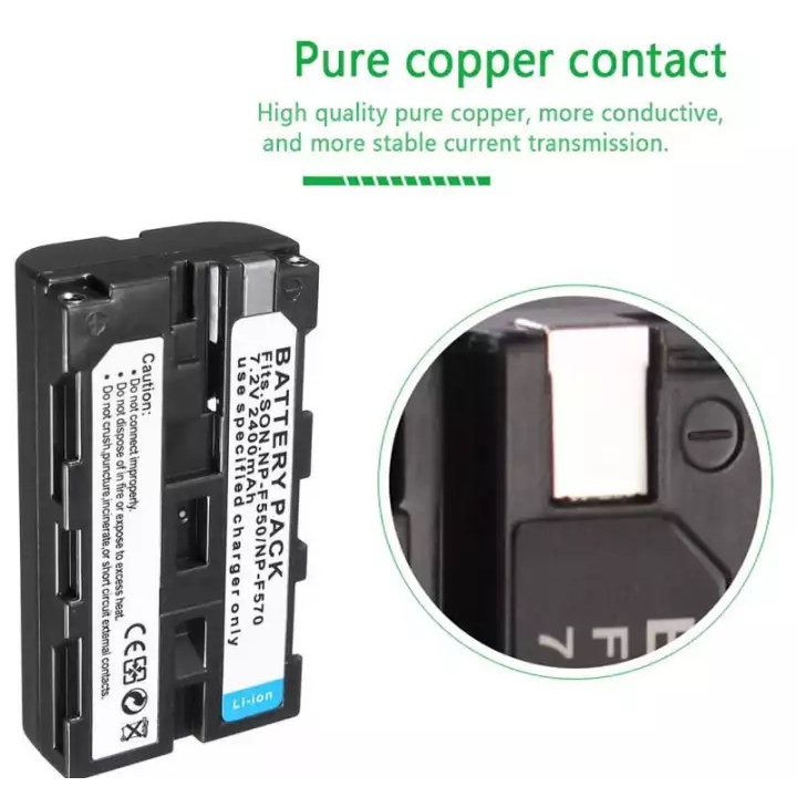 Pin sạc cho máy quay phim, máy ảnh Sony NP-F550/F570 2400mAh CCD-TR CCD-TRV CCD-SC