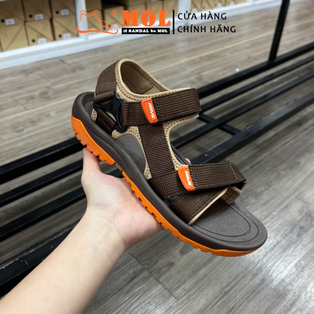 Giày sandal nam hiệu Rova siêu bền quai ngang đế cao su quai dù đi làm đi học mã RV866