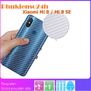 Dán Chống Trầy Carbon Mặt Lưng Cho Xiaomi Mi 8 Mi 8 SE Mi 6X Redmi Note 5 Pro 6a 5 plus redmi note 7 mimax 3 mi 9