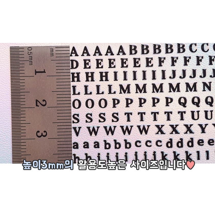 Sticker hình dán bảng chữ cái Hoa và thường Alphabet Sticker / Nguyên liệu làm resin