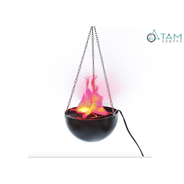 Đèn Led ngọn lửa giả 3D dây xích treo ĐK20cm TAN