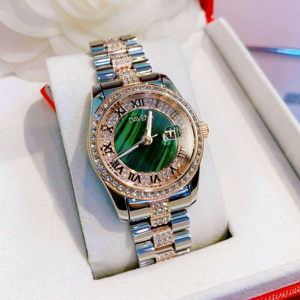 Đồng Hồ Nữ Davena 61803 Demi Rose Gold 34mm Chính Hãng