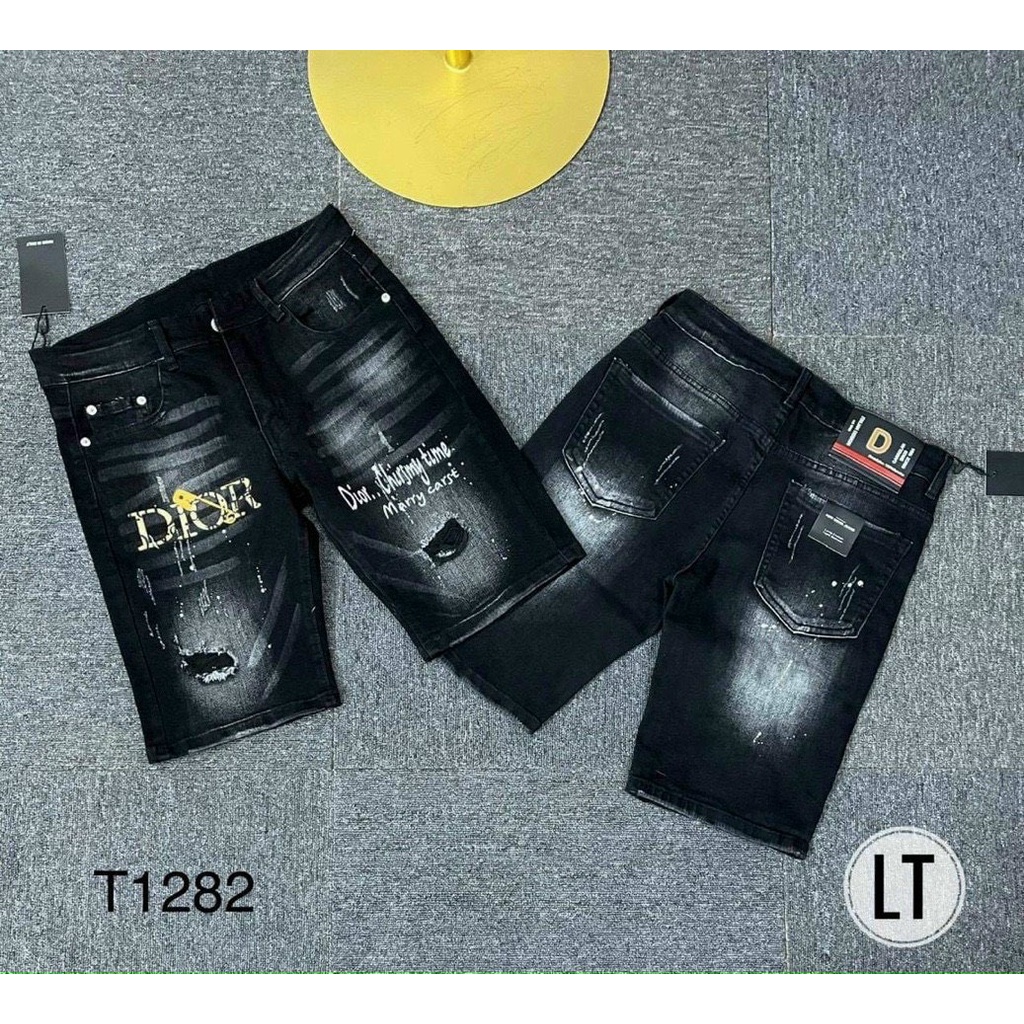 quần short jean nam ngắn in thêu chữ đẹp mẫu mới 2022,chất jean mịn hàng hàng chuẩn shop giá tốt