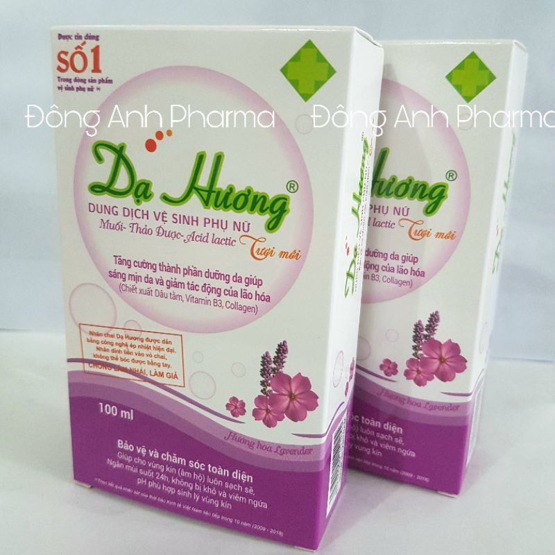 Dung dịch vệ sinh phụ nữ Dạ Hương ngăn mùi suốt 24h (100ml)- Đông Anh Pharmart