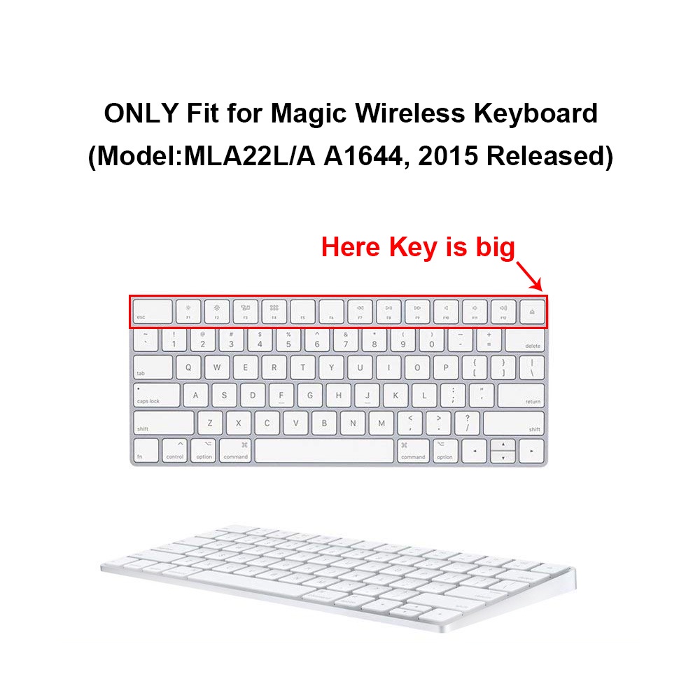 Miếng Dán Bàn Phím Cho Apple iMac Magic Keybaord A1644 MLA22LL / A 2015 Vỏ Bảo Vệ Bàn Phím Bluetooth Không Dây Apple Magic