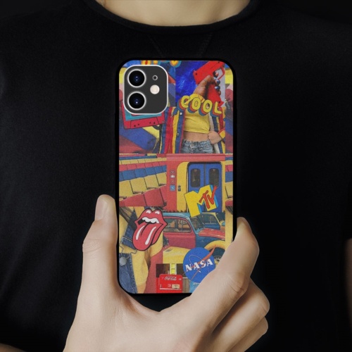 Ốp lưng iphone hình cool MTV collage art kinetic art cạnh vuông  cho các dòng SAMSUNG PAP20210699