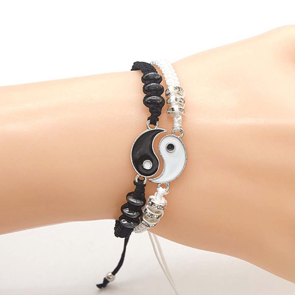 Vòng đeo tay dây bện đơn giản thời trang lãng mạn dành cho cặp đôi bạn thân