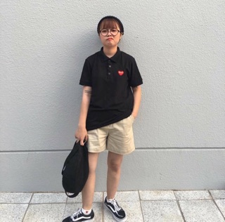 ÁO THUN POLO THÊU TIM