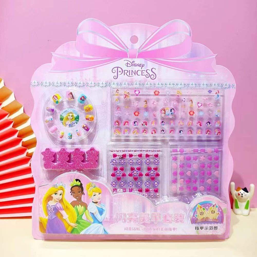 LILYES Bộ Móng Tay Giả Tự Dính Họa Tiết Công Chúa Dễ Thương Dành Cho Bé Gái