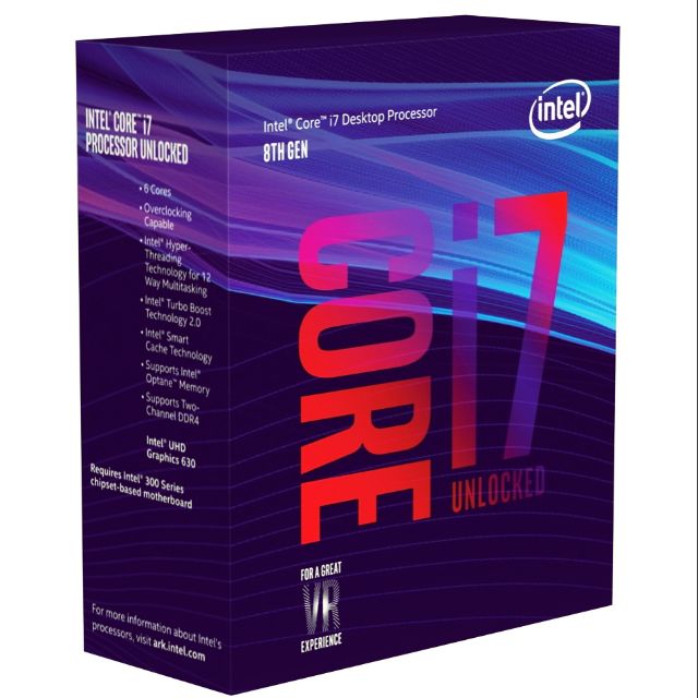 Bộ vi xử lý/ CPU IntelCore i7-8700K Processor (12M Cache, up to 4.7GHz)