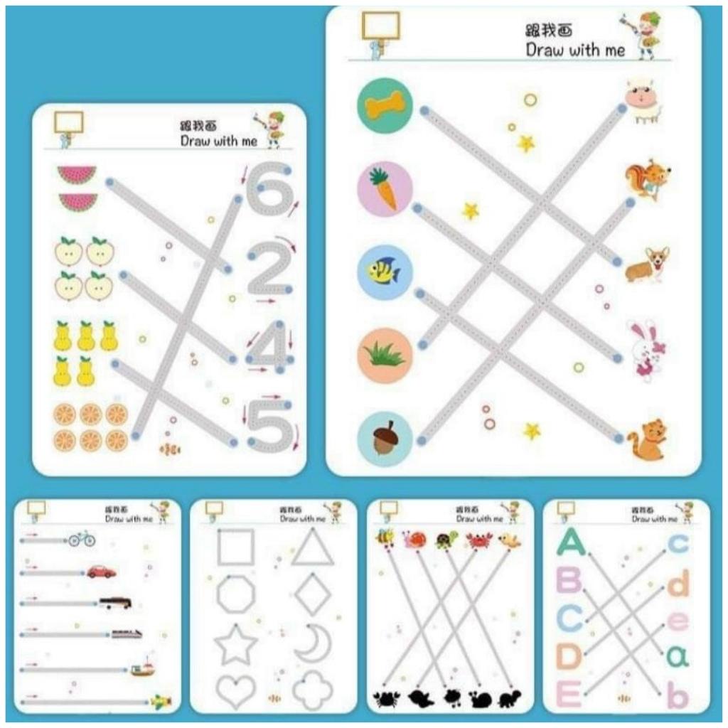Tập tô vẽ thông minh xóa được - Giáo dục toàn diện Montessori dèn luyện tính kiên trì