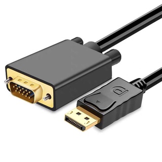 1.8m Home Flexible Projector Durable Dual Screen For Laptop DP To VGA Plug Play Converter Cable