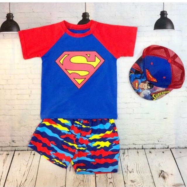 TẶNG NÓN - BỘ QUẦN ÁO THUN COTTON CHO BÉ TRAI SIÊU NHÂN BATMAN NGƯỜI NHỆN GIÁ SỐC