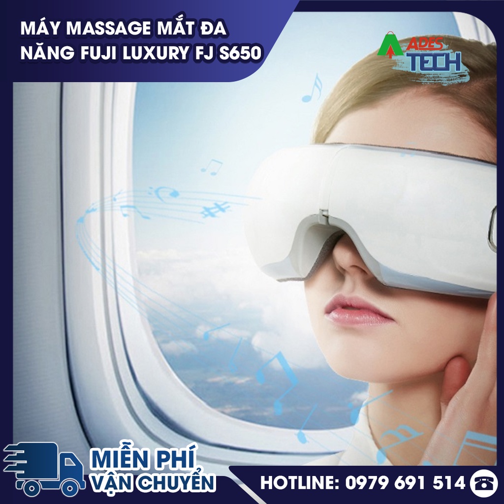 Máy Massage Mắt Đa Năng Fuji Luxury FJ S650 - Giảm đau mỏi mắt, quầng thâm, cải thiện thị lực