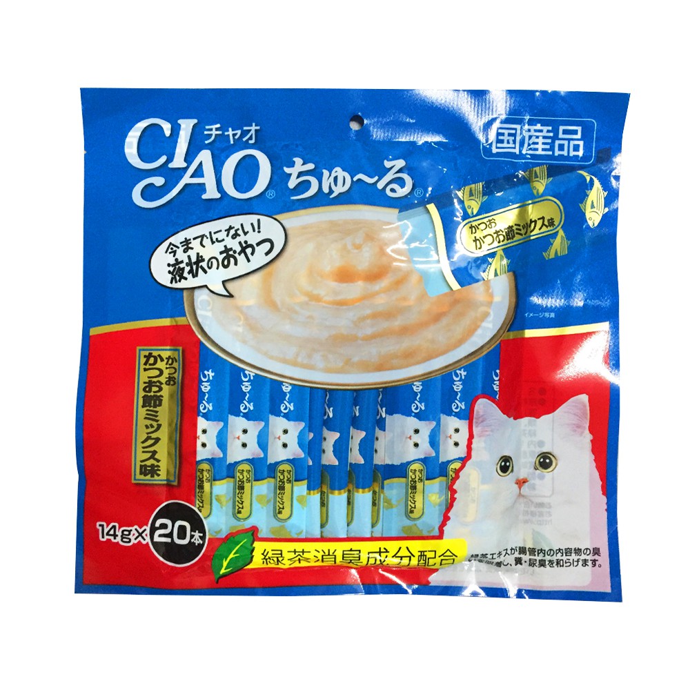 [Mã PET50 giảm 10% - tối đa 50K đơn 250K] Ciao churu - Soup thưởng cho mèo dạng sốt gói 20 hoặc 40 tuýp (Hàng Thái)