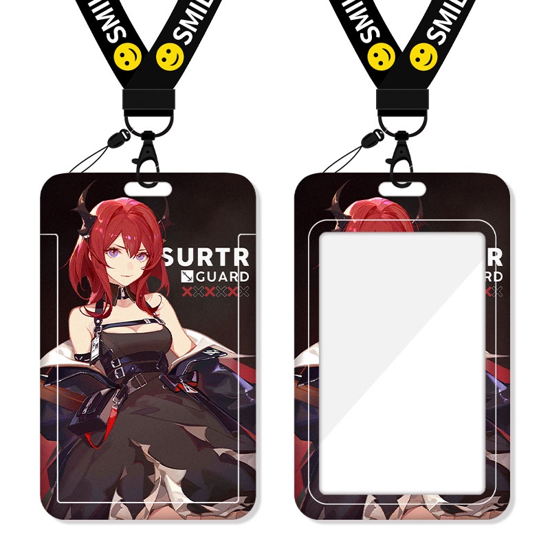 Arknights Card Sleeve New Name Tag Meal Card Student Game Bus Card Lanyard ID Sleeve Transparent Protective Shell Tomorrow's Ark Collection Custom Cute Anime Cartoon Skadi Personality Cool