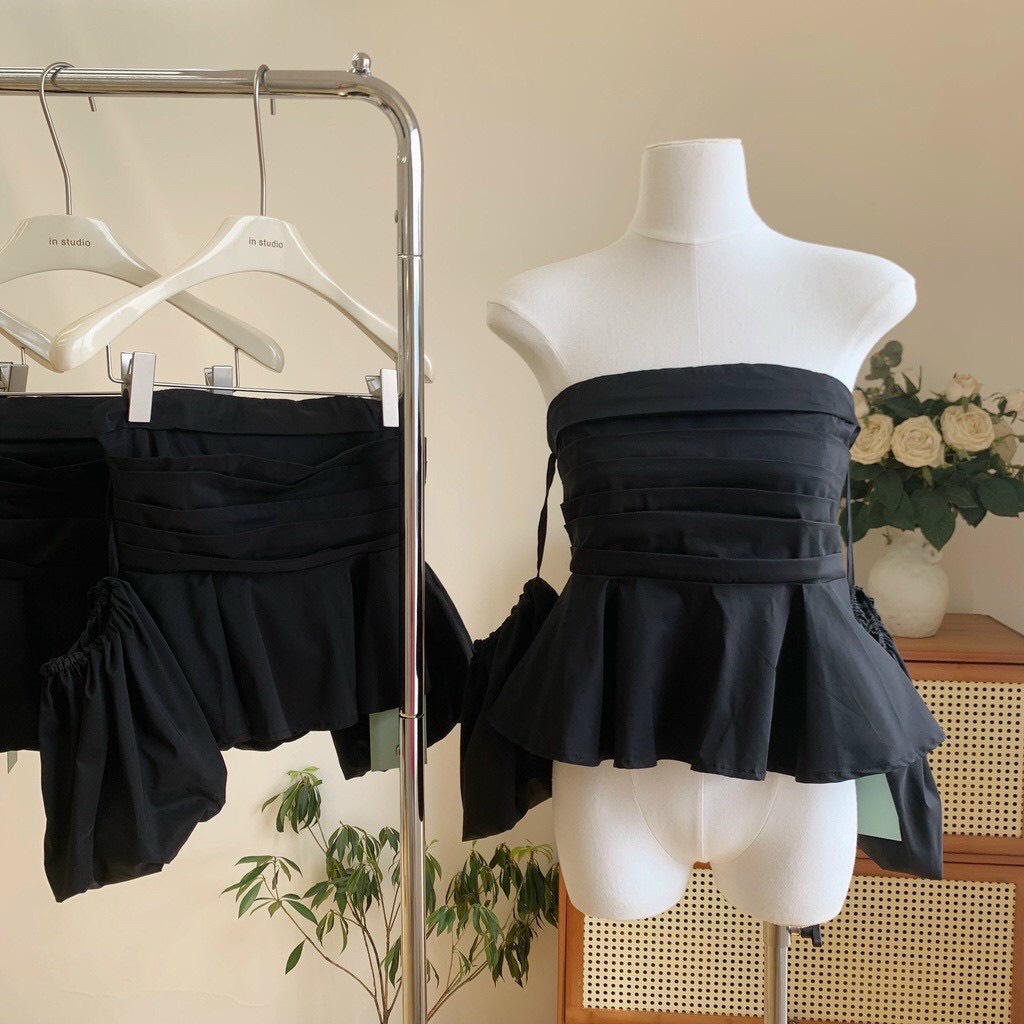 áo kiểu trễ vai tay dây hot