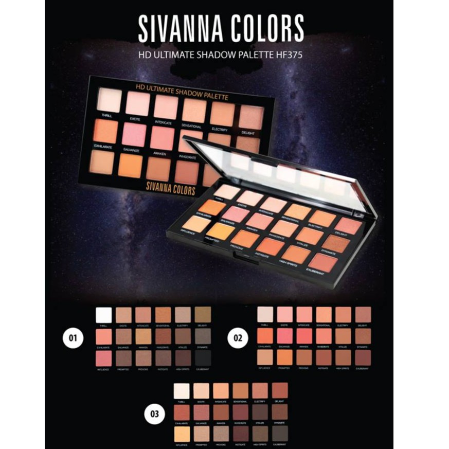 Phấn Mắt 18 Ô Sivanna Colors HD Ultra Pro Make Up (HF209)