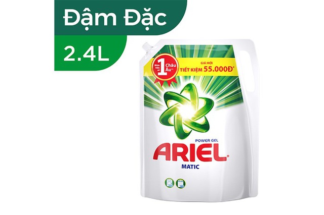 Nước Giặt Ariel Túi 2,4kg Sạch Nhanh