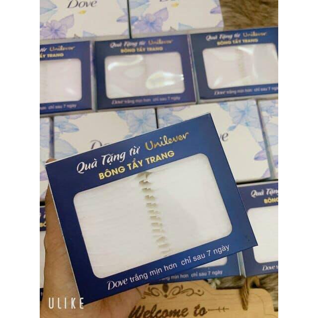 Hộp 40 Miếng Bông Tẩy Trang Hàng Quà Tặng Dove