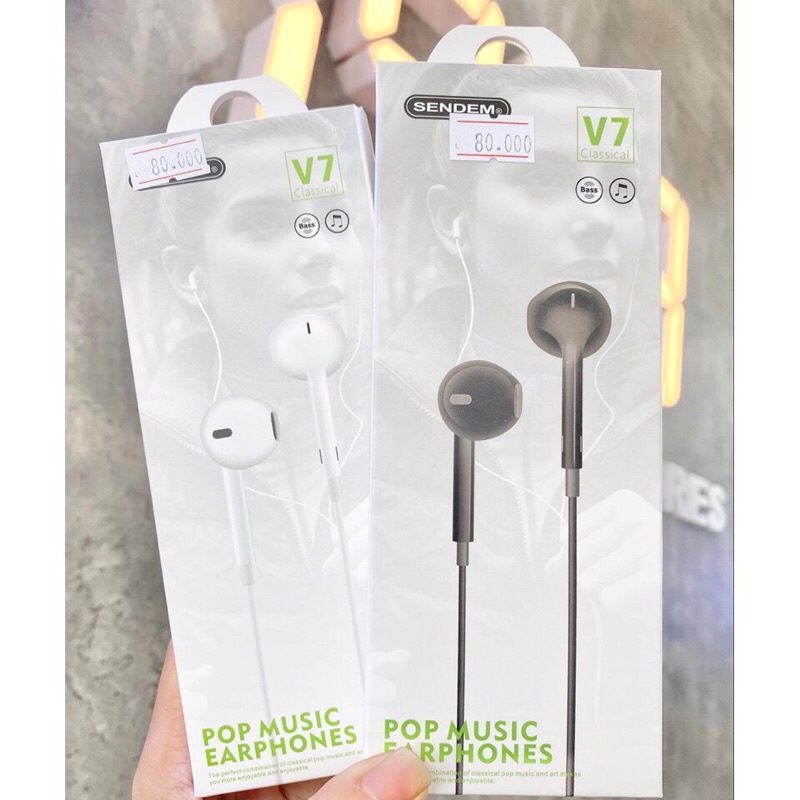 Tai nghe nhét tai chính hãng SENDEM V7 âm siêu bass giá rẻ