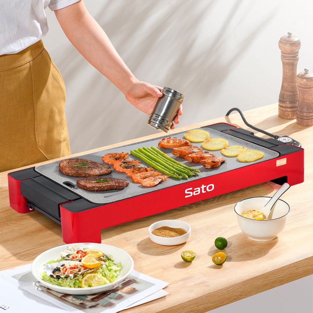 Bếp nướng điện SATO BN41, Công nghệ Nhật Bản, Công suất 1500W, Bếp nướng BBQ không khói, Bảo hành 36 tháng