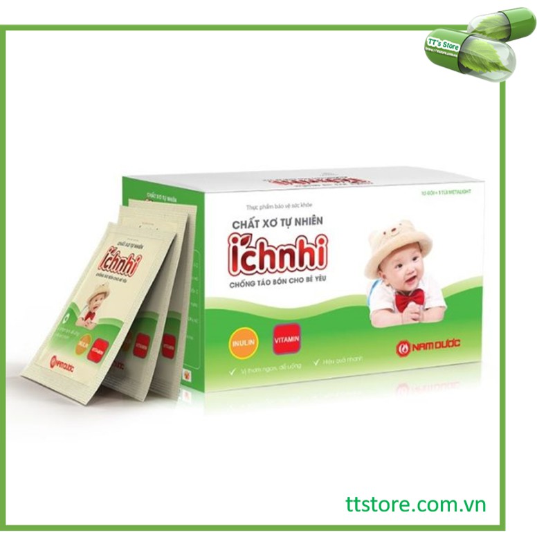 Chất xơ tự nhiên Ích Nhi Nam Dược (Hộp 20 gói) - Bé hết táo bón