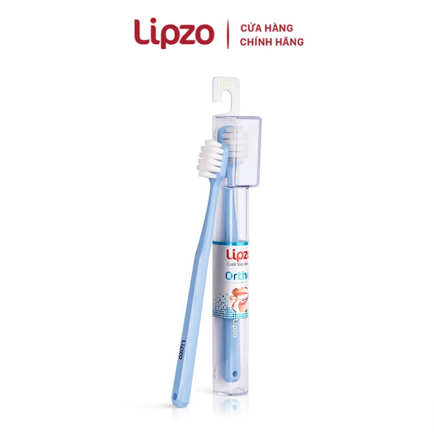 Combo 3 Bàn Chải Đánh Răng LIPZO Orthor Cao Cấp Công Nghệ Chỉ Tơ 2 Đầu Mềm Mảnh Chuyên Biệt Cho Người Niềng Răng