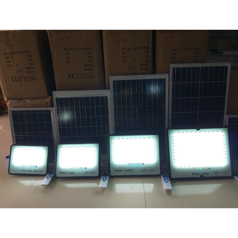 ĐÈN NĂNG LƯỢNG MẶT TRỜI SOLAR LAMP- Công suất 50W-100W-200W-300W công nghệ IP67 chống nước, Cảm biến hồng ngoại