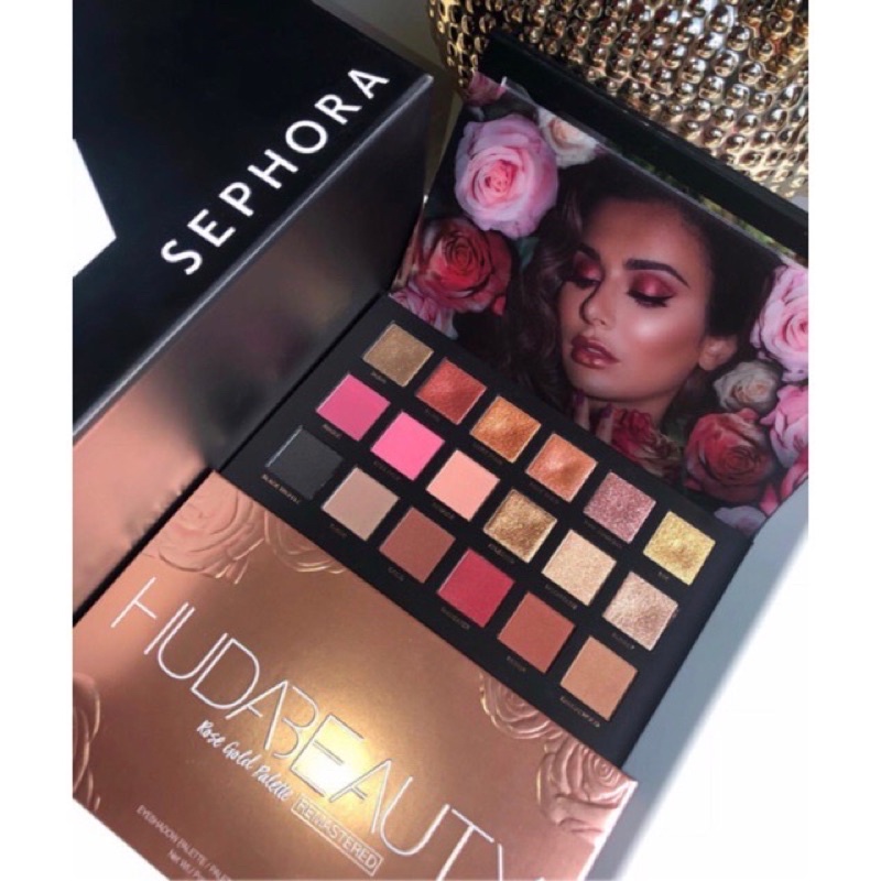 Bảng Phấn Mắt Huda Rose Gold Remastered phiên bản mới 😍