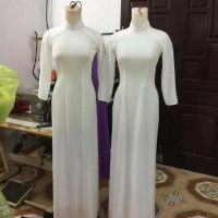 Áo Dài Lụa trắng