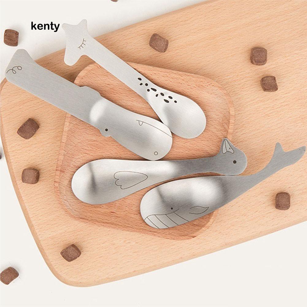 Muỗng Múc Kem Tráng Miệng Hình Các Con Vật Đáng Yêu Bằng Inox