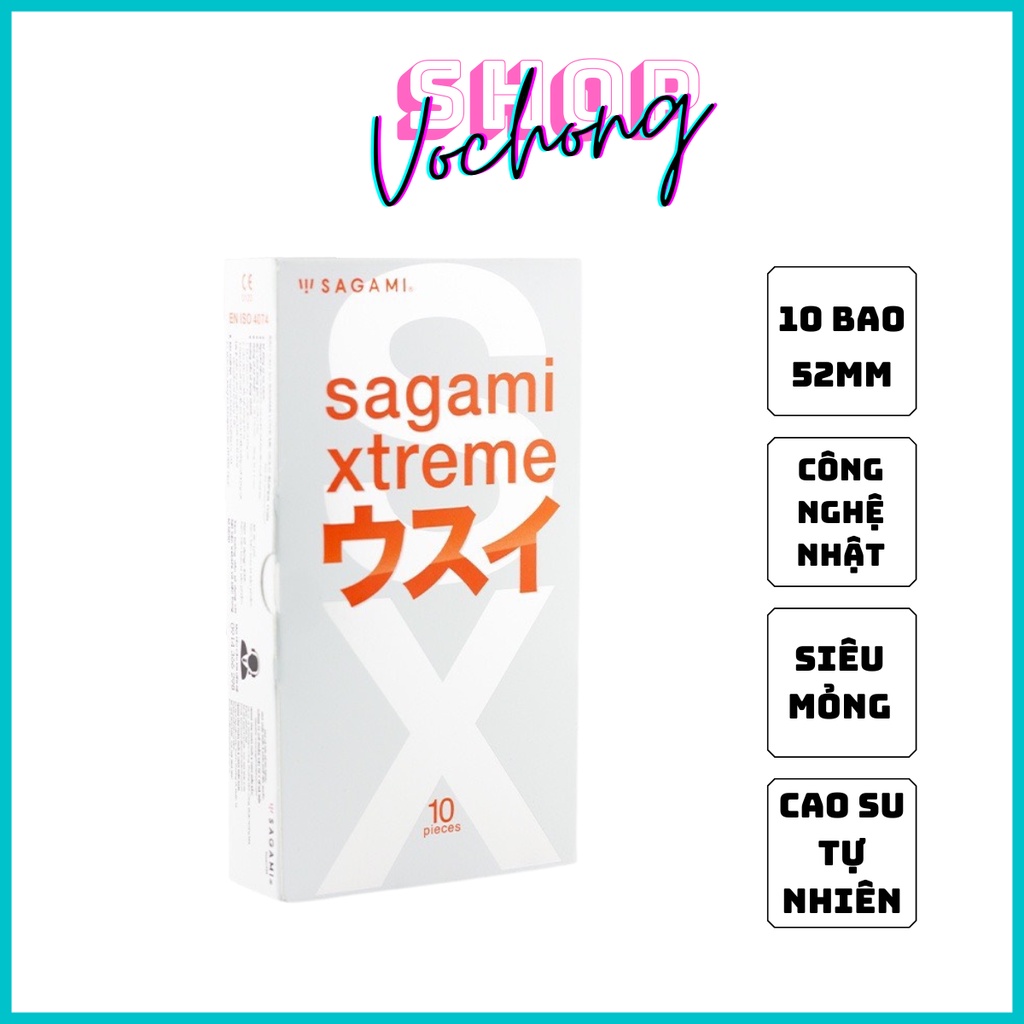 Bao cao su siêu mỏng co dãn Sagami Xtreme Super Thin 10 bao