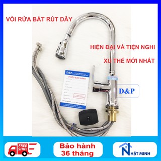 Vòi rửa bát rút dây hiện đại, vòi rửa chén rút cao cấp