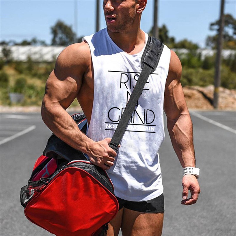 Áo ba lỗ dạng tank top mặc tập gym cho nam chất liệu cotton