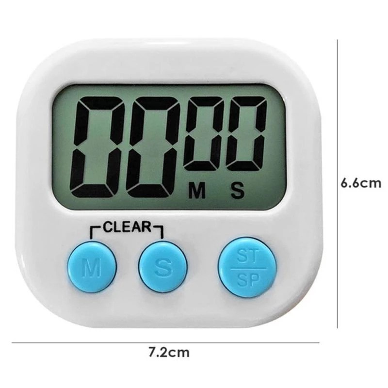 Đồng Hồ Đếm Ngược Hẹn Giờ Nấu Ăn Hút Nam Châm 99 Phút Tiện Dụng Tặng 2 Pin