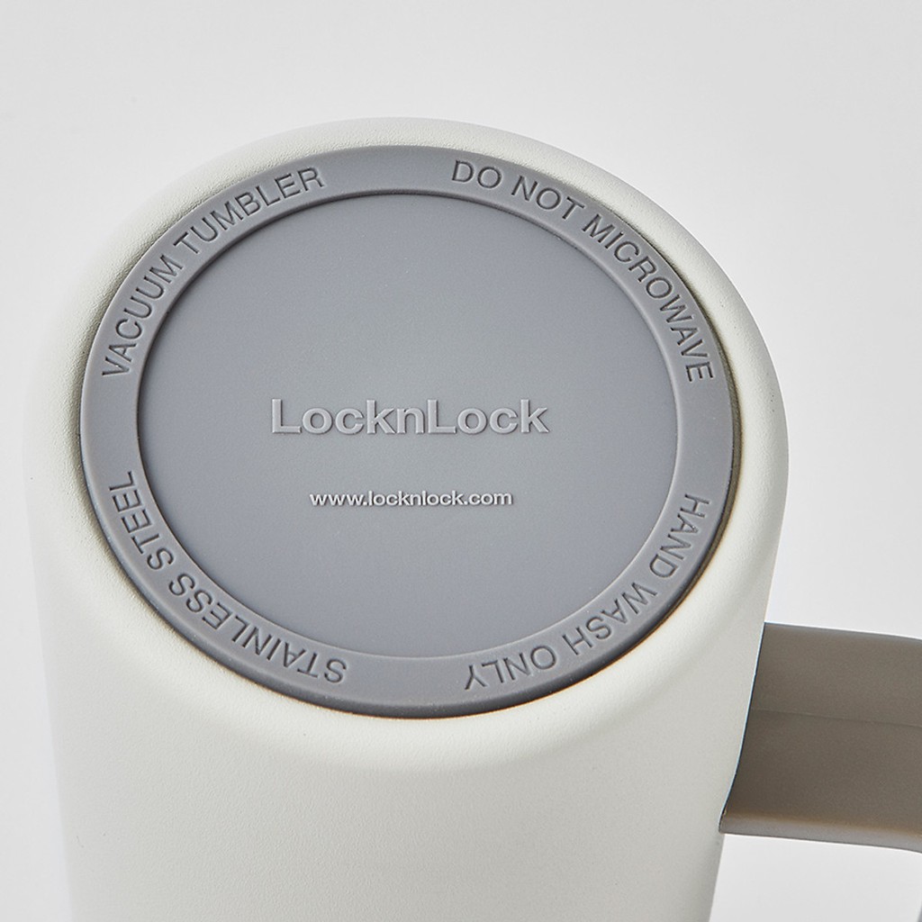 Ly giữ nhiệt LocknLock 473ml có tay cầm LHC4247 - Hàng chính hãng, miệng ly rộng, đế silicone chống ồn - JoyMall